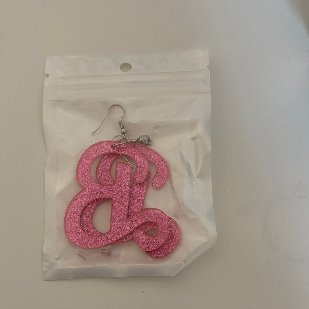 “Barbie” Pink Glitter Earrings